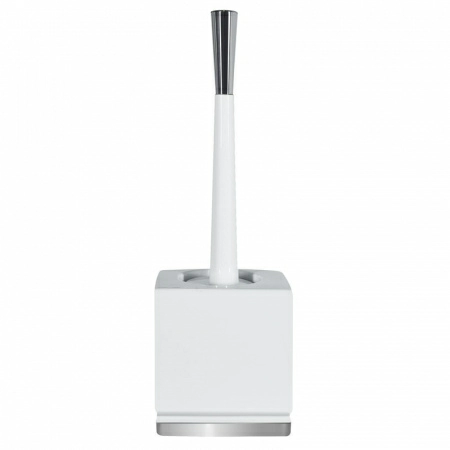 Полноразмерное изображение Ерш для унитаза Spirella Roma, белый с серебром фото 1