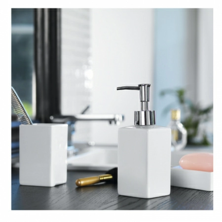 2 Ерш для унитаза Spirella Quadro, белый фото 2