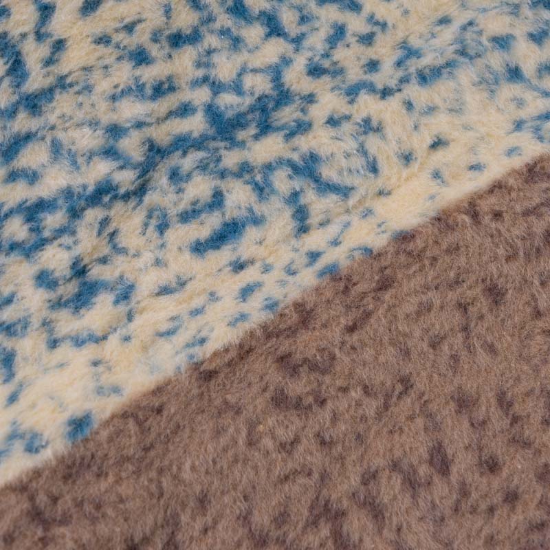 Плед 200x220см Pappel Cotton, голубой с бежевым фото 4