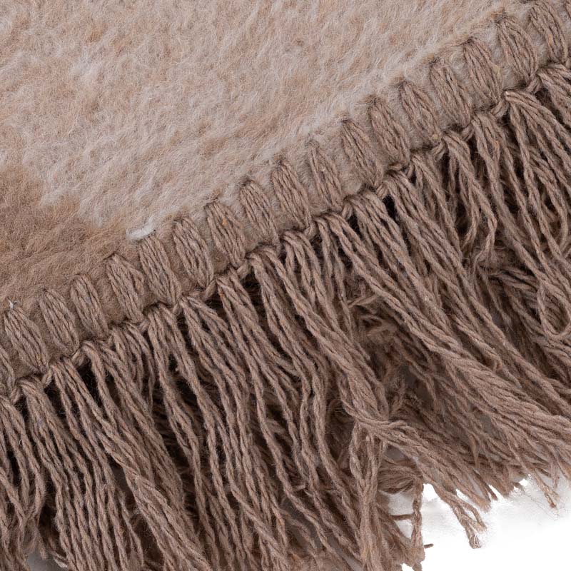 Плед 200x220см Pappel Scotch Jacquard, белый с бежевым фото 4